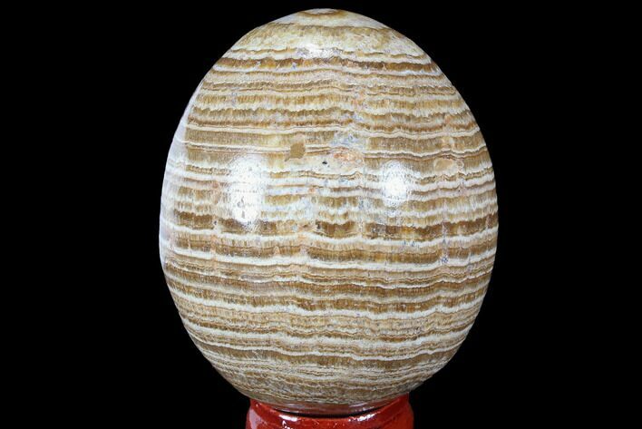 Polished, Banded Aragonite Egg - Morocco #98454